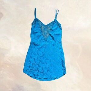 Victoria's Secret Gold Label Teal Slip Lingerie Dress